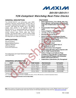 DS1501WSN+ datasheet  